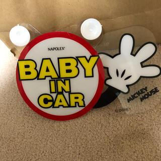 BABY IN CAR 吸盤　ディズニー(車内アクセサリ)