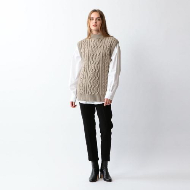 steven alan(スティーブンアラン)のSteven Alan WOOL CABLE KNIT VEST/ベスト レディースのトップス(ニット/セーター)の商品写真