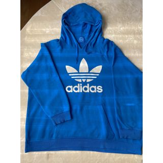 アディダス(adidas)のadidas（アディダス）　ロゴパーカー　ブルー(パーカー)