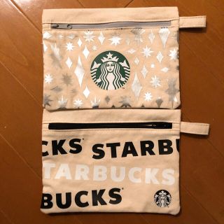 スターバックスコーヒー(Starbucks Coffee)の【新品未使用】スターバックス　コットンポーチ２つ組(ポーチ)