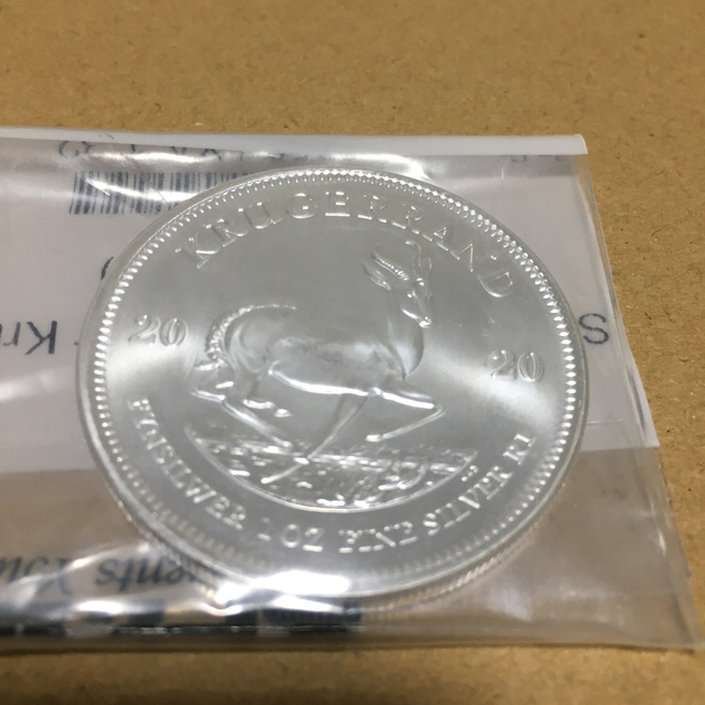 【超特価】 クルーガーランド2020銀貨1オンス2枚(写真は１枚) 貨幣