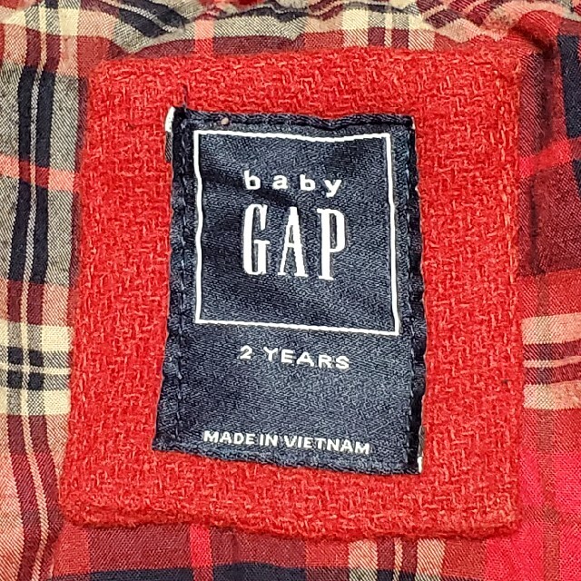 babyGAP(ベビーギャップ)の｢みゅみゅ様｣専用♡baby GAPの赤いダッフルコート キッズ/ベビー/マタニティのキッズ服女の子用(90cm~)(コート)の商品写真