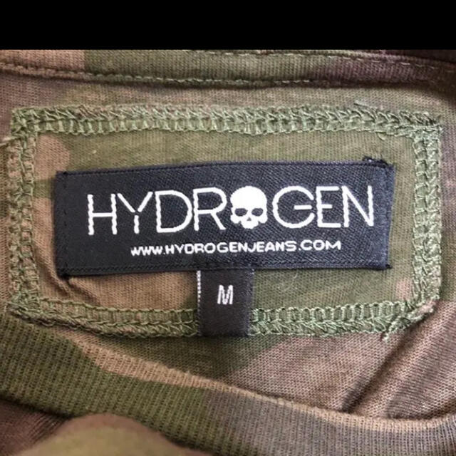 HYDROGEN(ハイドロゲン)の美品です！ハイドロゲン　ロゴ入り半袖Tシャツ　カモフラ柄 メンズのトップス(Tシャツ/カットソー(半袖/袖なし))の商品写真