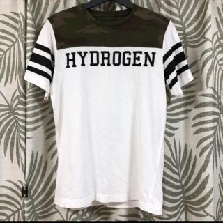 ハイドロゲン(HYDROGEN)の美品です！ハイドロゲン　ロゴ入り半袖Tシャツ　カモフラ柄(Tシャツ/カットソー(半袖/袖なし))