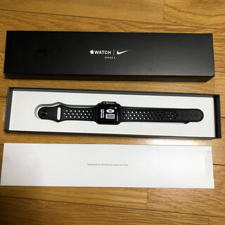 アップルウォッチ(Apple Watch)のApple Watch series3 Nikeコラボ 38mm スペースグレー(腕時計(デジタル))