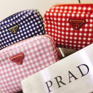 PRADA ギンガムチェック　ポーチ