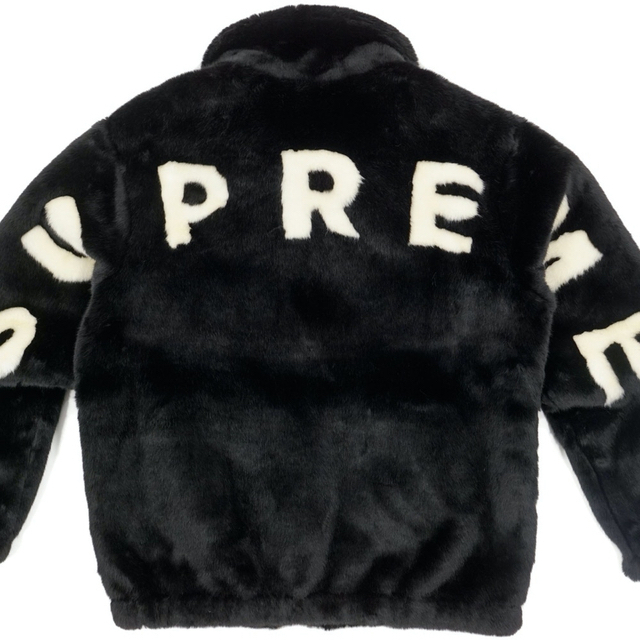 supreme faux fur bomber jacket M ファー