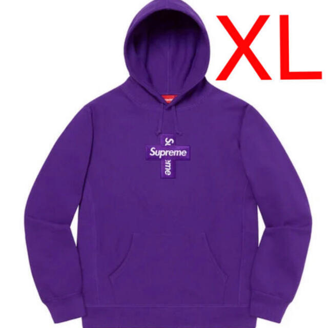 Supreme Logo Hooded Cross Box Logo 紫メンズ
