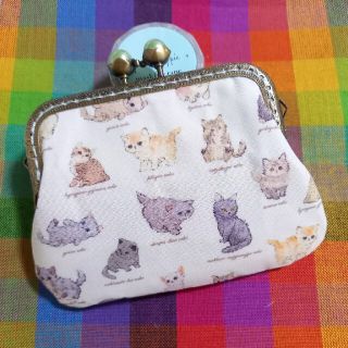 フランシュリッペ(franche lippee)の【ねこ図鑑♥️グリーン】フランシュリッペ　がま口　ポーチ(ポーチ)