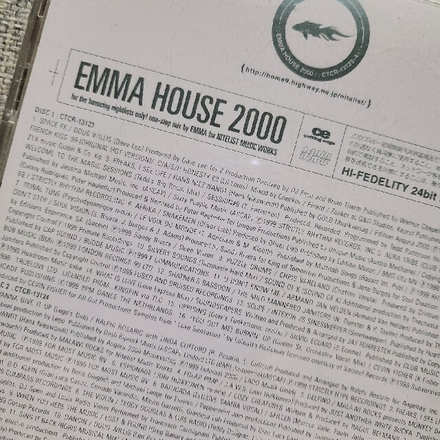 mix by EMMA『EMMA HOUSE 2000』 2CD エンタメ/ホビーのCD(クラブ/ダンス)の商品写真