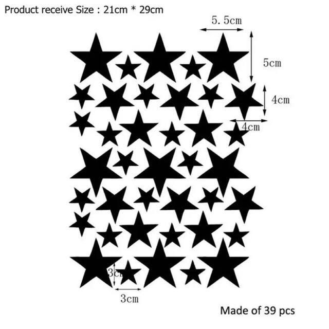 【即購入ＯＫ】ウォールシール♡ウォールステッカー♡シルバー♡星 インテリア/住まい/日用品のインテリア小物(その他)の商品写真