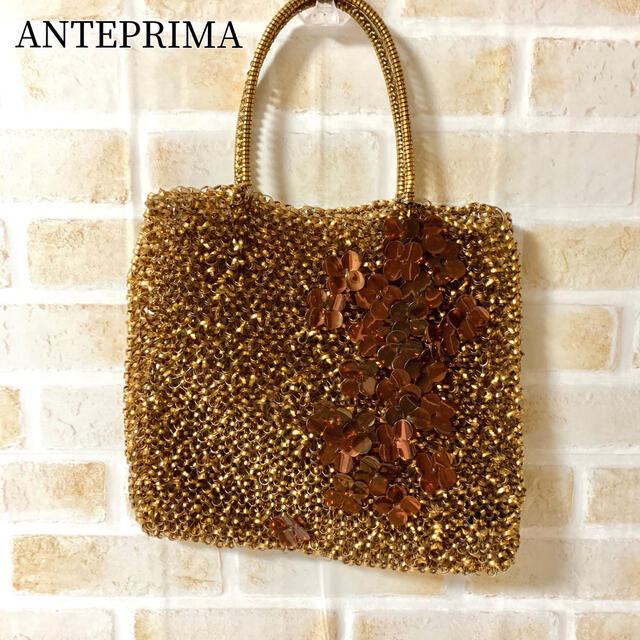 美品】ANTEPRIMA フラワーモチーフ スクエア ワイヤーバッグ