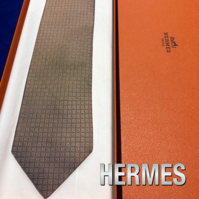 Hermes(エルメス)のエルメス　ネクタイ【美品】H柄　やや厚手　光沢 メンズのファッション小物(ネクタイ)の商品写真