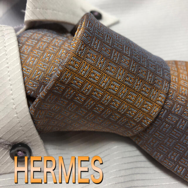 Hermes(エルメス)のエルメス　ネクタイ【美品】H柄　やや厚手　光沢 メンズのファッション小物(ネクタイ)の商品写真