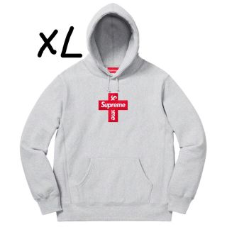 シュプリーム(Supreme)のSupreme Cross Box Logo Grey XL シュプリーム(パーカー)