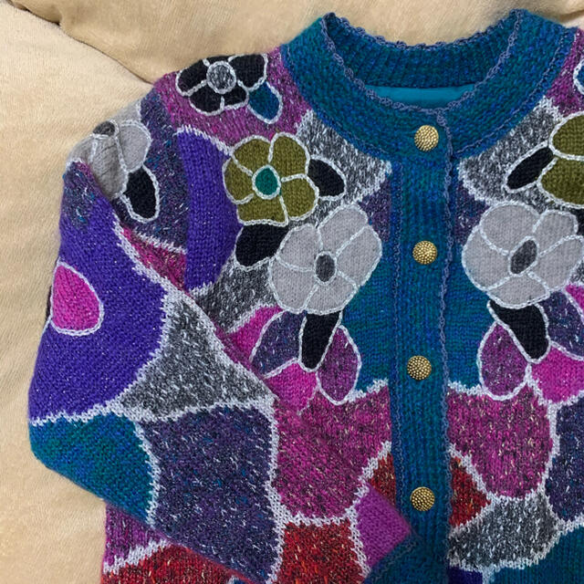 Santa Monica(サンタモニカ)のknit cardigan  vintage  古着　ニット　カーディガン レディースのトップス(カーディガン)の商品写真