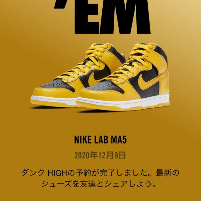 NIKE(ナイキ)のNIKE DUNK HIGH VARSITY MAIZE 28.5㎝ メンズの靴/シューズ(スニーカー)の商品写真