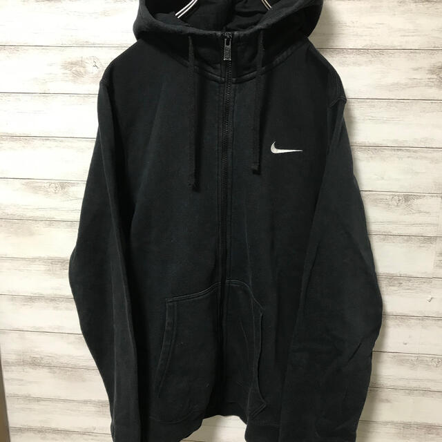 NIKE - 90s 希少ナイキ☆スウォッシュ刺繍ロゴフルジップ スウェット