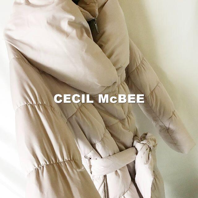 CECIL McBEE(セシルマクビー)の【CECIL McBEE】ロールカラー ダウンコート ピンク光沢 レディースのジャケット/アウター(ダウンコート)の商品写真