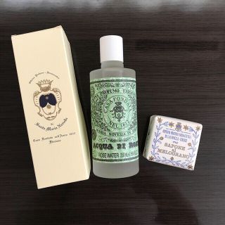 サンタマリアノヴェッラ(Santa Maria Novella)の【新品】サンタマリアノヴェッラ ローズウォーター 250ml ＆ ソープ　セット(化粧水/ローション)