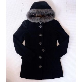 バーバリー(BURBERRY)の【美品】★バーバリー★BURBERRY★ラビットファー★コート★38★M(毛皮/ファーコート)