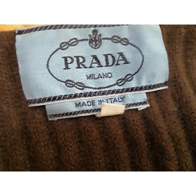 プラダ　PRADA　厚手　カシミヤ　100%　セーター　ブラウン　茶