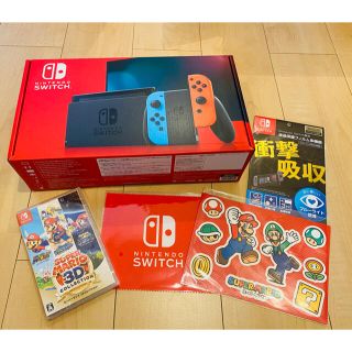 ニンテンドースイッチ(Nintendo Switch)のNintendo Switch ネオン　新型モデル　マリオセット(家庭用ゲーム機本体)