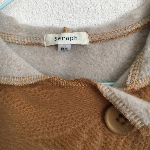 Seraph(セラフ)のセラフ  フードつき　薄手コート　95 キッズ/ベビー/マタニティのキッズ服女の子用(90cm~)(コート)の商品写真