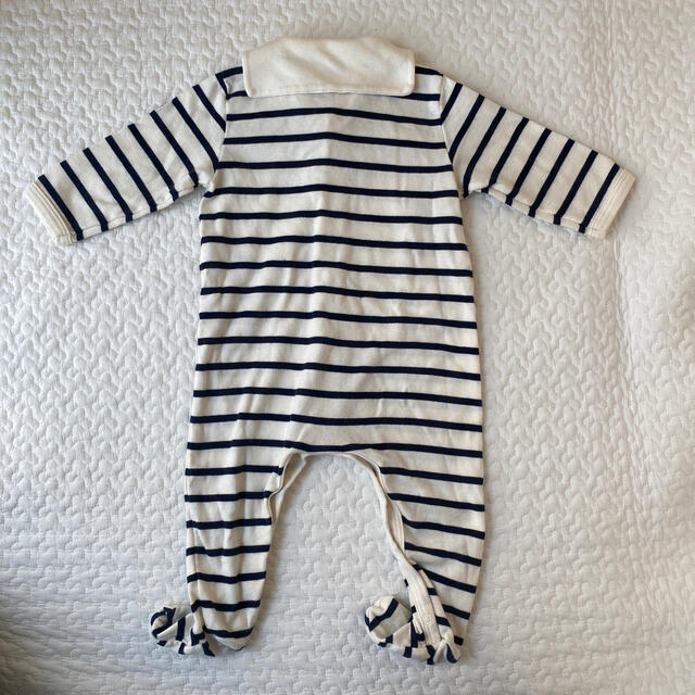 PETIT BATEAU(プチバトー)のプチバトー セーラーカラーロンパース  キッズ/ベビー/マタニティのベビー服(~85cm)(カバーオール)の商品写真