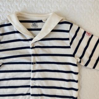 プチバトー(PETIT BATEAU)のプチバトー セーラーカラーロンパース (カバーオール)