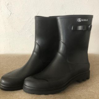 エーグル(AIGLE)のAIGLE エーグル レインブーツ ブラック 黒 NOIR ノアール 43(長靴/レインシューズ)