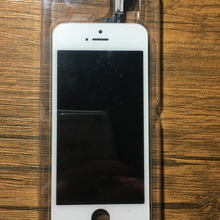 アイフォーン(iPhone)のiphone5s用　修理用フロントパネル白(その他)