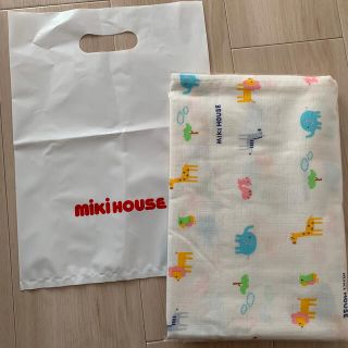 ミキハウス(mikihouse)のMIKI HOUSE ガーゼケット　おくるみ(おくるみ/ブランケット)