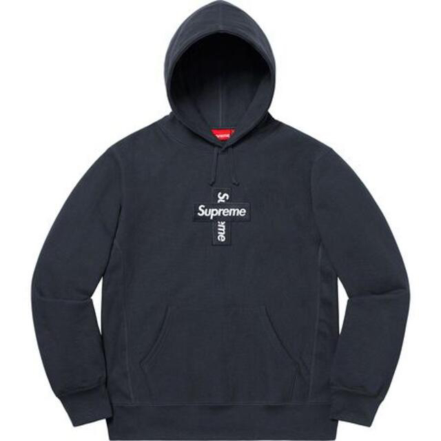 [M]supreme cross box logo hoodedトップス