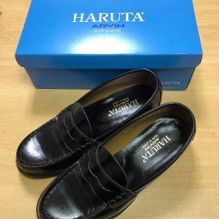 ハルタ(HARUTA)のHARUTA（ハルタ） 黒 ローファー ほぼ新品 24cm ブラックEE(ローファー/革靴)