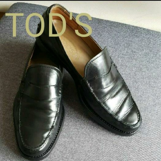 TOD'S コインローファー ブラックsize8