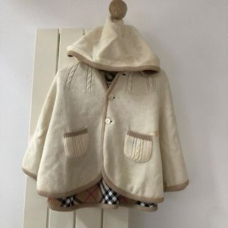 バーバリー(BURBERRY)のバーバリー　リバーシブルニットポンチョ(カーディガン/ボレロ)