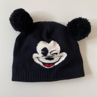 エイチアンドエム(H&M)のベビー帽子　ミッキー　ニット帽　H&M Disney(帽子)