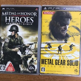 プレイステーションポータブル(PlayStation Portable)のPSPソフト空箱　メダルオブオナヒーローズ&METAL GEAR SOLID(家庭用ゲームソフト)