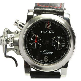 グラハム(GRAHAM)の箱付き【GRAHAM】グラハム クロノファイター クロノグラフ 自動巻き メンズ(腕時計(アナログ))
