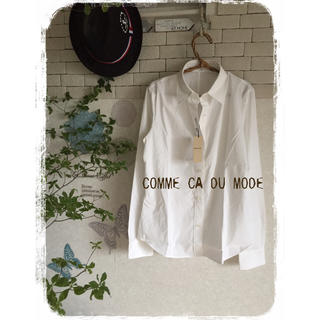 コムサデモード(COMME CA DU MODE)の定価14700円コムサ ホワイトシャツ(シャツ/ブラウス(長袖/七分))