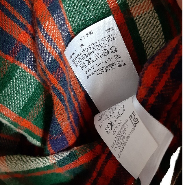 Ralph Lauren(ラルフローレン)のラルフローレン　綿100%　赤　緑　チェック メンズのトップス(シャツ)の商品写真