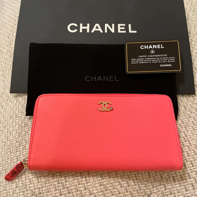 CHANEL 長財布　ピンク