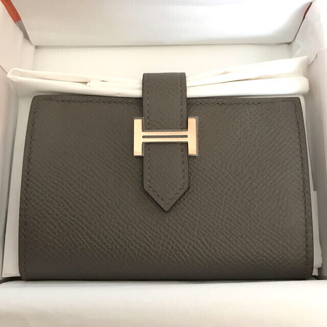 【別倉庫からの配送】 - Hermes 期間限定出品HERMESエルメス新品人気ベアンミニエタン ローズゴールド  財布