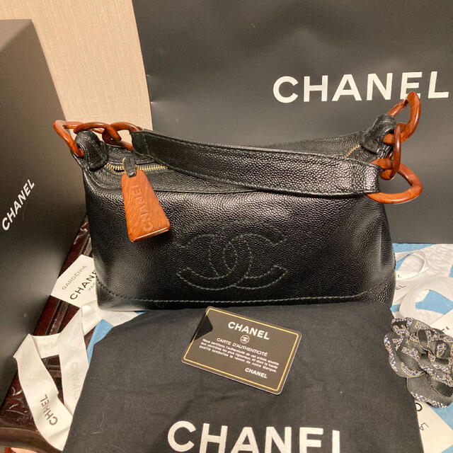 超美品☆ヴィンテージ☆レア☆CHANEL☆鼈甲☆ワンショルダー☆