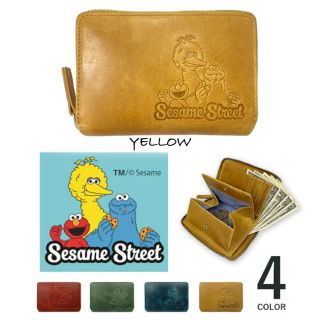 セサミストリート(SESAME STREET)のセサミストリート 新品　未使用　牛革　本革　RF長財布　黄色　イエロー(財布)