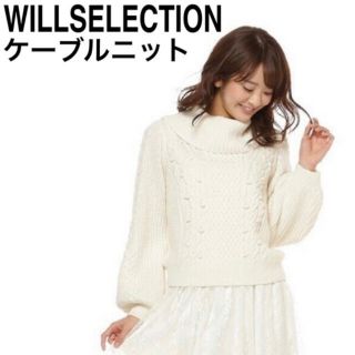 ウィルセレクション(WILLSELECTION)のウィルセレクション　オフタートル　ケーブルニット　(ニット/セーター)