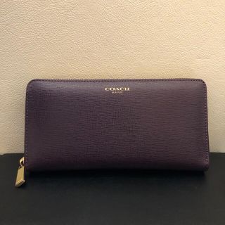 コーチ(COACH)の【中古】COACH コーチ長財布　パープル(財布)