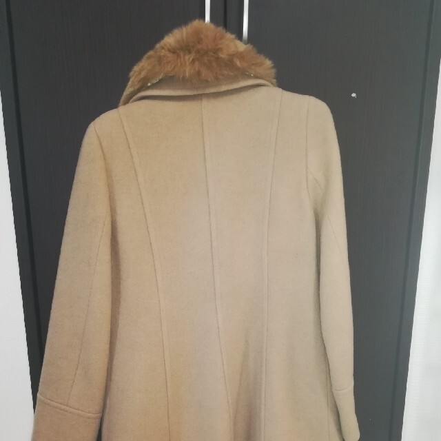QUEENS COURT(クイーンズコート)のウールコート　キャメル　XS　 レディースのジャケット/アウター(ロングコート)の商品写真