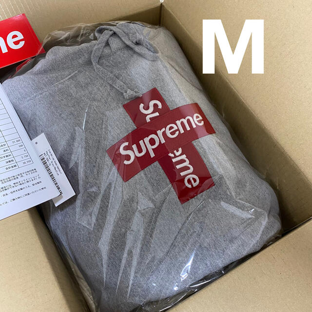 【M】Supreme Cross Box Logo Hooded Sweat